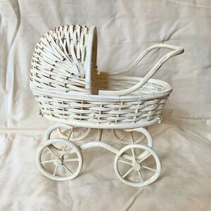 Vintage Wicker Baby Carriage